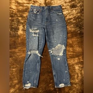 Abercrombie high rise mom jeans